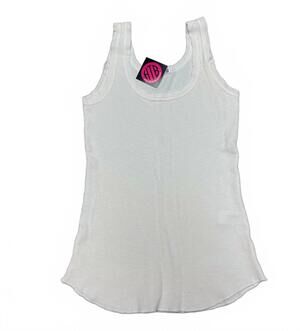 NEW CROWN JEWEL women's thermal scoop tank in pearl